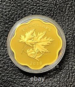2018 $20 Fine Silver Gold Plated Masters Club Coin Iconic Maple Leaves 167235