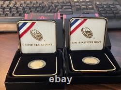 2018 Breast Cancer Awareness Comm. $5 Rose Gold Both Proof And Unc/two Coins
