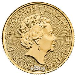 2018 G Britain 1/4 oz Gold Queen's Beasts Black Bull of Clarence £25 BU SKU52873
