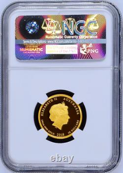 2018 P Australia PROOF GOLD $25 Lunar Year DOG NGC PF70 1/4 oz $25 Coin ER