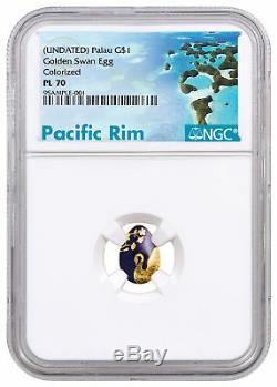 (2018) Palau Golden Swan Egg 1/2 g Gold $1 Coin NGC PL70 Exclusive SKU51845