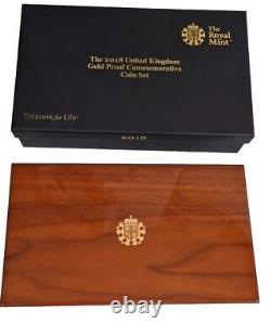 2018 Royal Mint COMMEMORATIVE Gold Proof, Box, Coa and Capsules. NO COINS