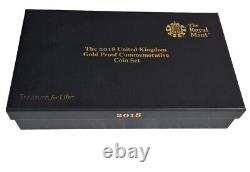 2018 Royal Mint COMMEMORATIVE Gold Proof, Box, Coa and Capsules. NO COINS