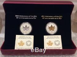 2018 Silver Maple Leaf 30th $20 1OZ Coin SML & 2019 40th Gold Maple Leaf GML $20