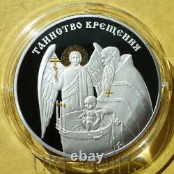 2018 Transnistria 1 Oz Silver Gilded Coin Holy Mystery Water Baptism Christian
