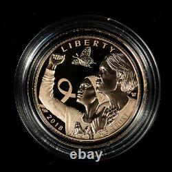 2018-W $5 Breast Cancer Awareness Commemorative Gold Proof Coin OGP G1378