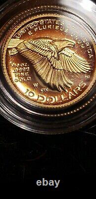 2018 W American Liberty 1/10th Ounce Gold Proof Coin. 9999 COA