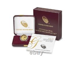 2018-W American Liberty High Relief Proof 1/10 oz Gold withOriginal Mint Box & COA