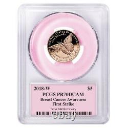 2018 W Breast Cancer Awareness $5 Proof Gold Commemorative PCGS PF 70 FS