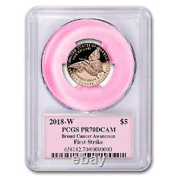 2018-W Gold $5 Breast Cancer Awareness PR-70 PCGS (FirstStrike)