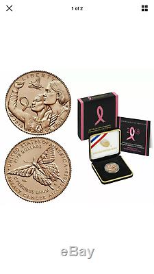 2018-W Rose Gold Breast Cancer Awareness Commemorative UNC $5 Gold Coin BOX/COA