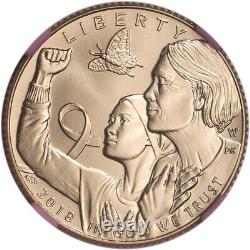 2018-W US Gold $5 Breast Cancer Commemorative BU NGC MS69 Early Releases Pink