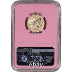2018-W US Gold $5 Breast Cancer Commemorative BU NGC MS70 First Day Issue Pink