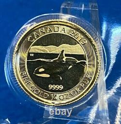2019 1/4 Oz. Canadian Orca Whale $10.9999 Gold BU Coin