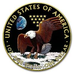 2019 3 oz 50th Anniversary APOLLO 11 American Eagle Silver Coin Bar Set Box GOLD