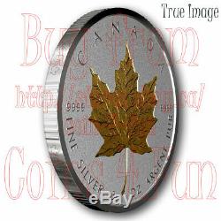 2019 40th Anniversary of Gold Maple Leaf GML $50 3 OZ Pure Silver Coin Canada