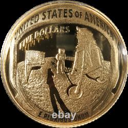 2019 Apollo 11 50th Anniv Commem Coin Proof Gold $5 OGP & COA