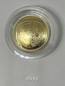 2019 Apollo 11 50th Anniversary $5 Gold Coin, Gem B. U, Ogp, Box & Coa