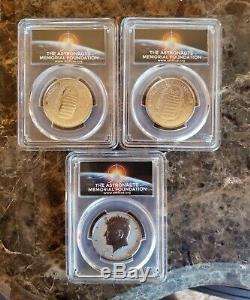2019 Apollo 11 50th Anniversary Coin PF MS 69 Silver Gold complete 8 coin set