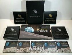 2019 Apollo 11 50th Anniversary Coin PF MS 70 Package First Releases Silver Gold