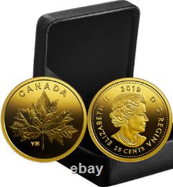 2019 Bouquet of Maple Leaves 25cents 0.5grams Pure Gold Proof Canada Coin