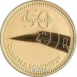 2019 Gold 1/4 Sovereign Gibraltar Concorde Commemorative Quarter Sov 22k