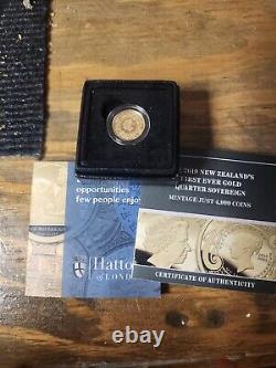 2019 Gold 1/4 Sovereign New Zealand Queen Victoria Commemorative Quarter Sov 22k