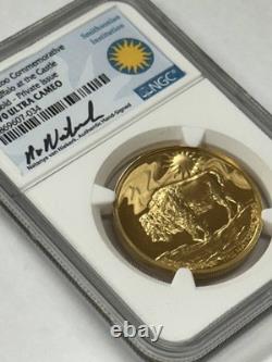 2019 NGC PF-70 ULTRA CAMEO 1oz Gold Buffalo at the Castle National Zoo Comm