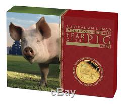 2019 P Australia PROOF GOLD $15 Lunar Year of the PIG NGC PF70 1/10 oz Coin ER