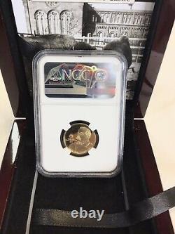 2019 Smithsonian Zoo Buffalo 1/4 oz Gold Medal -Only 250 Minted-Scarce- NGC PF70