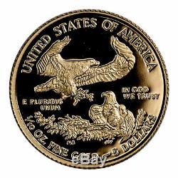 2019 W 1/10 oz Gold American Eagle $5 GEM Proof Coin OGP SKU56150