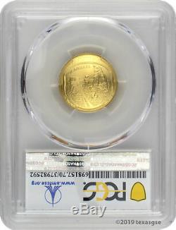 2019-W $5 Apollo 11 50th Anniversary Gold Coin PCGS MS70 FD-Moon Label