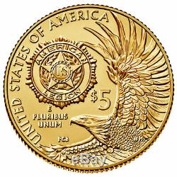 2019 W American Legion 100th $5 Gold Commemorative Coin GEM BU OGP SKU57439