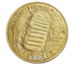 2019 W Apollo 11 50th Anniv. $5 Gold Uncirculated Coin with Box & COA (#30011)