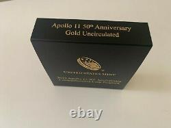 2019-W Apollo 11 50th Anniversary UNCIRCULATED $5 Gold Coin West Point Mint