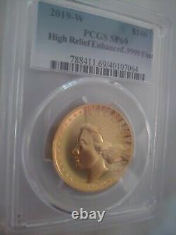 2019-W High Relief Liberty Gold Coin PCGS SP69.9999 Fine