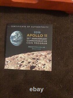 2019 apollo 11 50th anniversary 5 gold coin