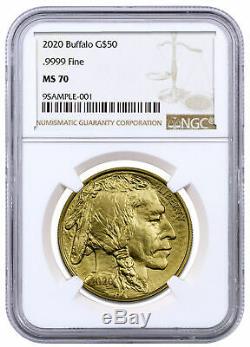 2020 1 oz Gold American Buffalo $50 Coin NGC MS70 Brown Label DELAY SKU59626