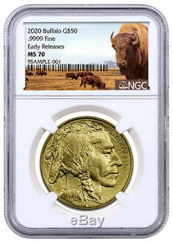 2020 1 oz Gold American Buffalo $50 Coin NGC MS70 ER Buffalo SKU59628