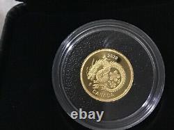 2020 $8 Pure Gold Coin Lucky Flower Dragon Coin LOWEST MINTAGE 1/25 EVER 5,888