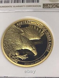 2020 Australia G$200 2-oz Gold Wedge Tailed Eagle High Relief Proof NGC PF70