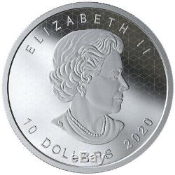 2020 Canada 2 oz Silver Pulsating Maple Leaf Proof $10 Coin GEM Proof SKU59155