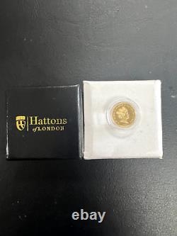 2020 Gold Sovereign 1/4 British Coin Queen Elizabeth Commemorative Box Hattons