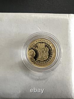 2020 Gold Sovereign 1/4 British Coin Queen Elizabeth Commemorative Box Hattons