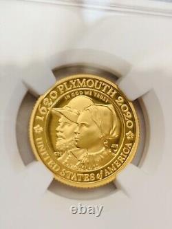 2020 W $10 Gold Coin Mayflower Voyage Commemorative NGC PF70 Ultra CaMeo