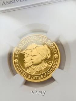 2020 W $10 Gold Coin Mayflower Voyage Commemorative NGC PF70 Ultra CaMeo