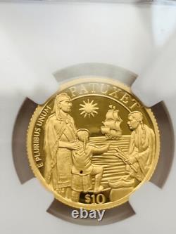 2020 W $10 Gold Coin Mayflower Voyage Commemorative NGC PF70 Ultra CaMeo