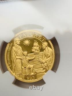 2020 W $10 Gold Coin Mayflower Voyage Commemorative NGC PF70 Ultra CaMeo