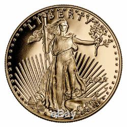 2020 W 1/10 oz Gold American Eagle Proof $5 Coin GEM Proof OGP SKU60819