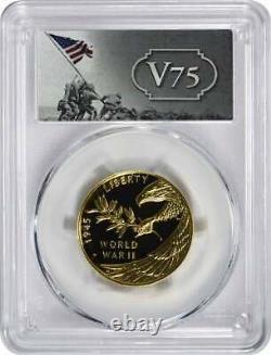 2020-W $25 End of World War II 24-Karat Gold Coin PR70DCAM FS PCGS v75 Label